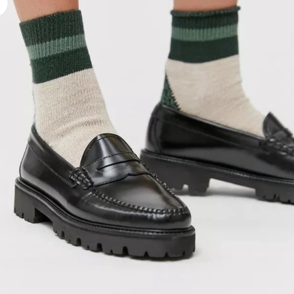 GH Bass Weejuns Lug Sole Loafers 7.5